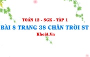Bài 8 trang 38 Toán 12 Tập 1 Chân trời sáng tạo
